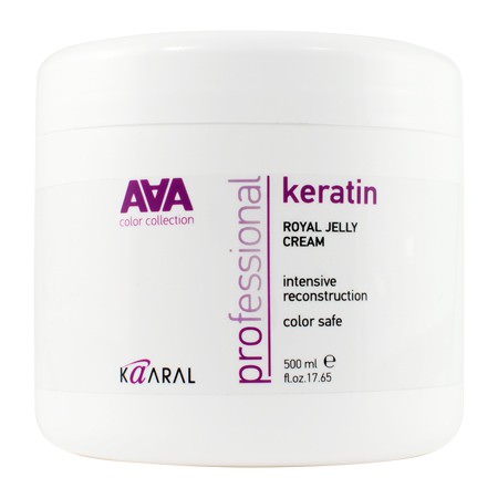фото Kaaral AAA Питательная крем-маска для восстановления окрашенных и химически обработанных волос Keratin Royal Jelly Cream, 500 мл, AAA1430 