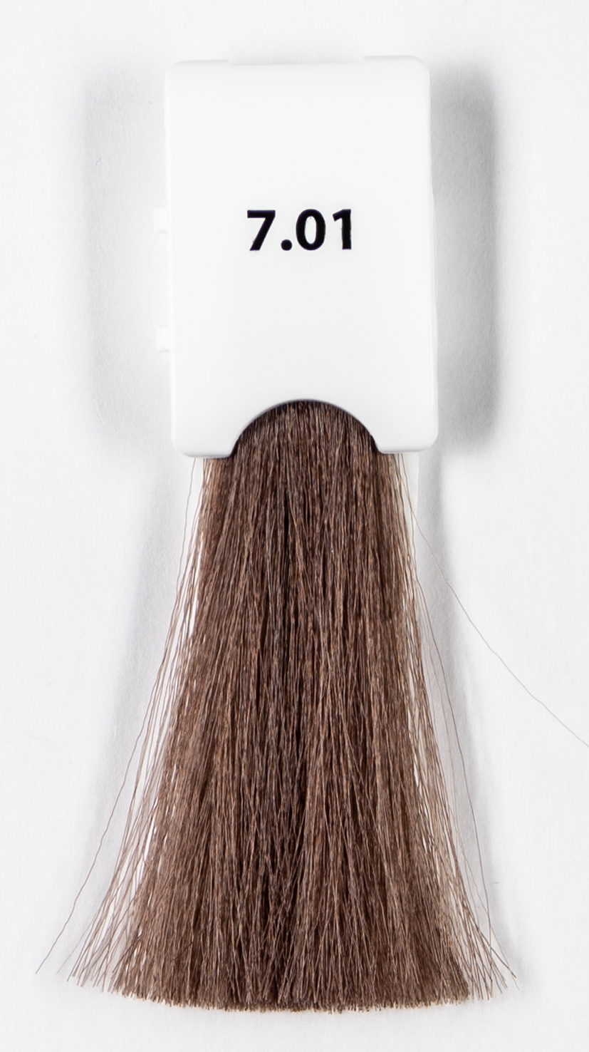 фото Kaaral Крем-краска с гидролизатами шелка "Baco COLOR COLLECTION" B7.01 натурально-пепельный блондин, 100 мл, B7.01 