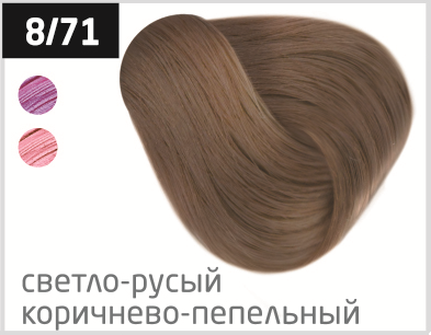 фото OLLIN Перманентная крем-краска для волос PERFORMANCE 8/71 светло-русый коричнево-пепельный, (60 мл), 728264 