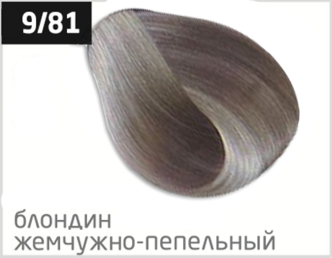 фото OLLIN Перманентная крем-краска для волос COLOR 9/81 блондин жемчужно-пепельный,  770884_100мл 