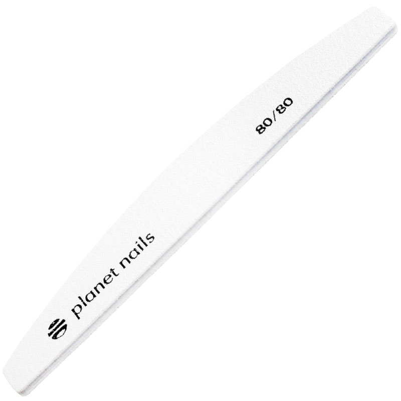 фото Пилка для ногтей широкая полукруглая белая 80/80 