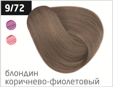 фото OLLIN Перманентная крем-краска для волос PERFORMANCE 9/72 блондин коричнево-фиолетовый, (60 мл), 728325 