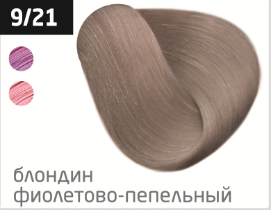 фото OLLIN Перманентная крем-краска для волос PERFORMANCE 9/21 блондин фиолетово-пепельный, (60 мл), 727625 