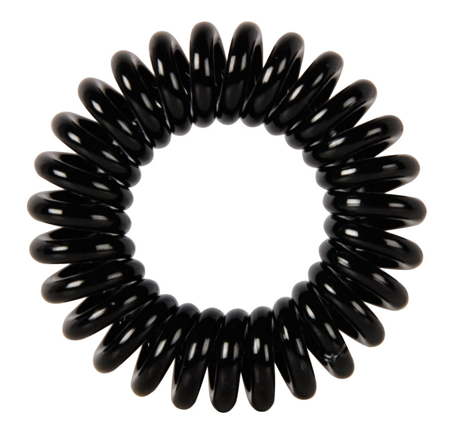 фото Резинки для волос Dewal Beauty Пружинка цвет черный (3 шт), DBR01 