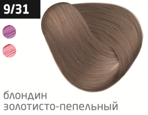 фото OLLIN Перманентная крем-краска для волос COLOR 9/31 блондин золотисто-пепельный,  770839_100мл 