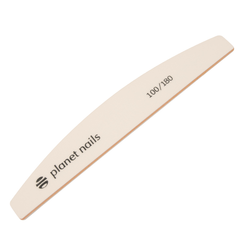 фото Пилка для ногтей широкая полукруглая белая "Mylar" 100/180, 20227 