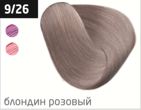 фото OLLIN Перманентная крем-краска для волос COLOR 9/26 блондин розовый,  770815_100мл 