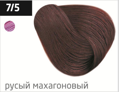 фото OLLIN Перманентная крем-краска для волос PERFORMANCE 7/5 русый махагоновый, (60 мл), 728080 