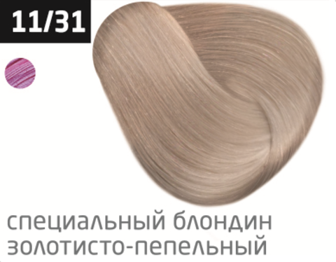 фото OLLIN Перманентная крем-краска для волос COLOR 11/31 специальный блондин золотисто-пепельный,  771072_100мл 