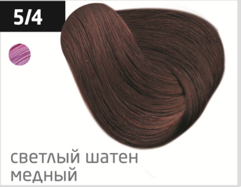 фото OLLIN Перманентная крем-краска для волос COLOR 5/4 светлый шатен медный, 770358_100мл 